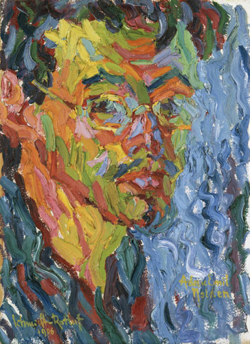 Selfportrait, 1906, Karl Schmitt Rotluf.