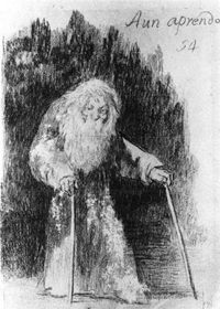 Drawing by Goya as an example for Ruben's Lessons/class "Natural and Experimental Drawing