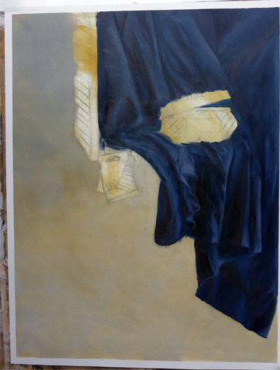 Oilpaint study of a piece of cloth || Olieverf studie van een doek