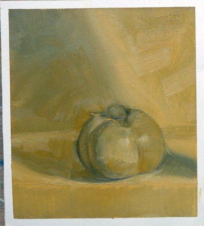 Oilpaint study after Kaki fruit || Olieverfstudie naar Kaki fruit