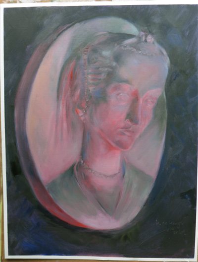 Oilpainting study after a Renaissane womans head || Olieverf studie naar een Renaissance vrouwenhoofd