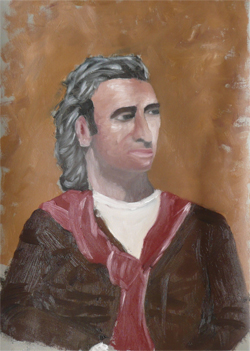 Olieverfstudie portret door Piet. / Oilpaint study portraiture by Piet.