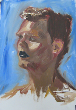 Joost in twee sessies geschilderd door Gideon. Olieverfstudie in alla prima techniek. / Joost painted in two sessions by Gideon. Oilpainting study in direct painting technique.