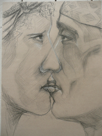 20-11-2009, Dubbelportret Thoth en Lila'Angelique, versmelting van identiteit (?). 