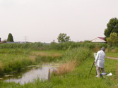 Impressie Ransdorp Landschap: werken aan de ezel/ Impression Ransdorp Landscape painting.