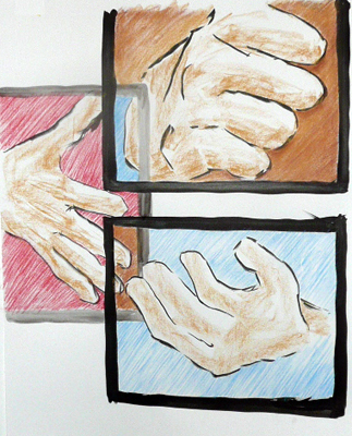Composition with hands. 